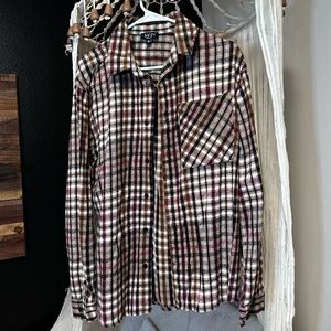 Long sleeve flannel texture shirt